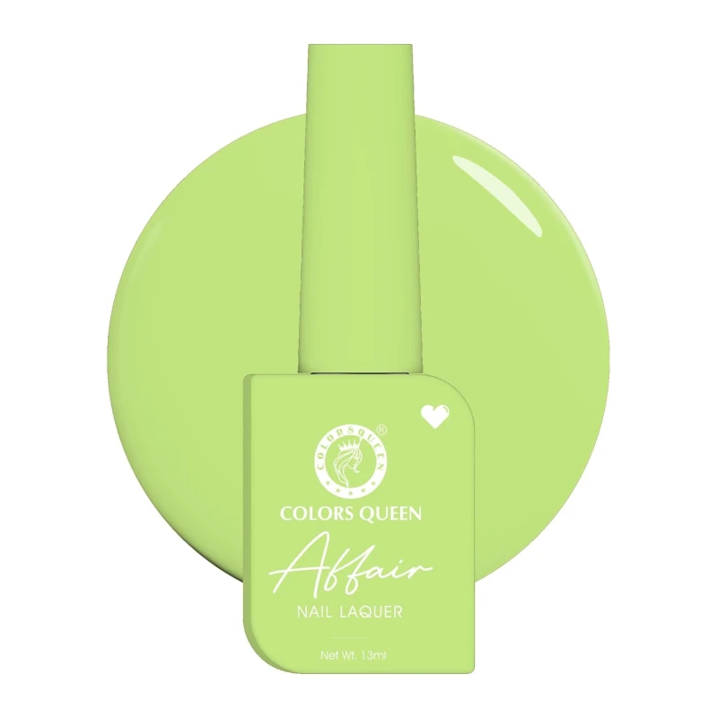 Colors Queen Affair Nail Polish - 60 - Punched Kiwi, 13ml | Rich Pigmentation, Quick Drying, Long Lasting Nail Paint | Chip Resistant, No Harmful Chemicals, Semi Matte Nail Polish for Women - Thumbnail 2
